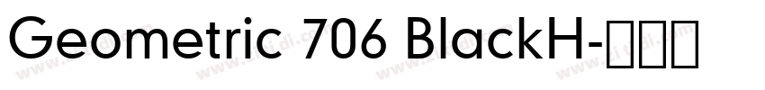Geometric 706 BlackH字体转换